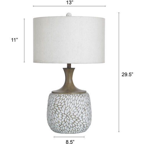 Carved Roanoke 29.5 inch 150.00 watt Brushed Brown Table Lamp Portable Light