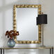 Haya 40 X 28 inch Antiqued Gold Leaf Mirror