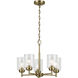 Winslow 5 Light Natural Brass Chandelier Ceiling Light, 1 Tier, Small