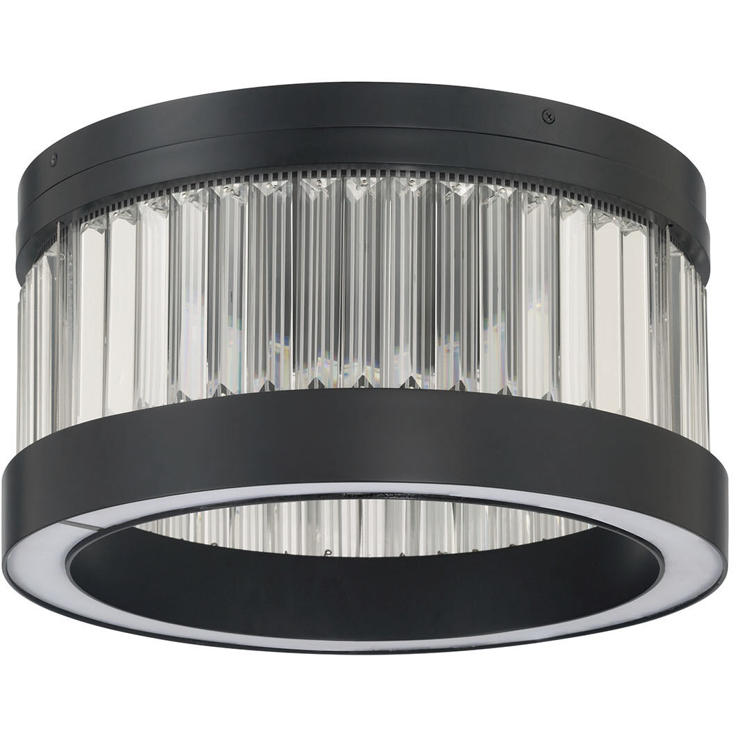 Empra LED 15.75 inch Matte Black Flush Mount Ceiling Light