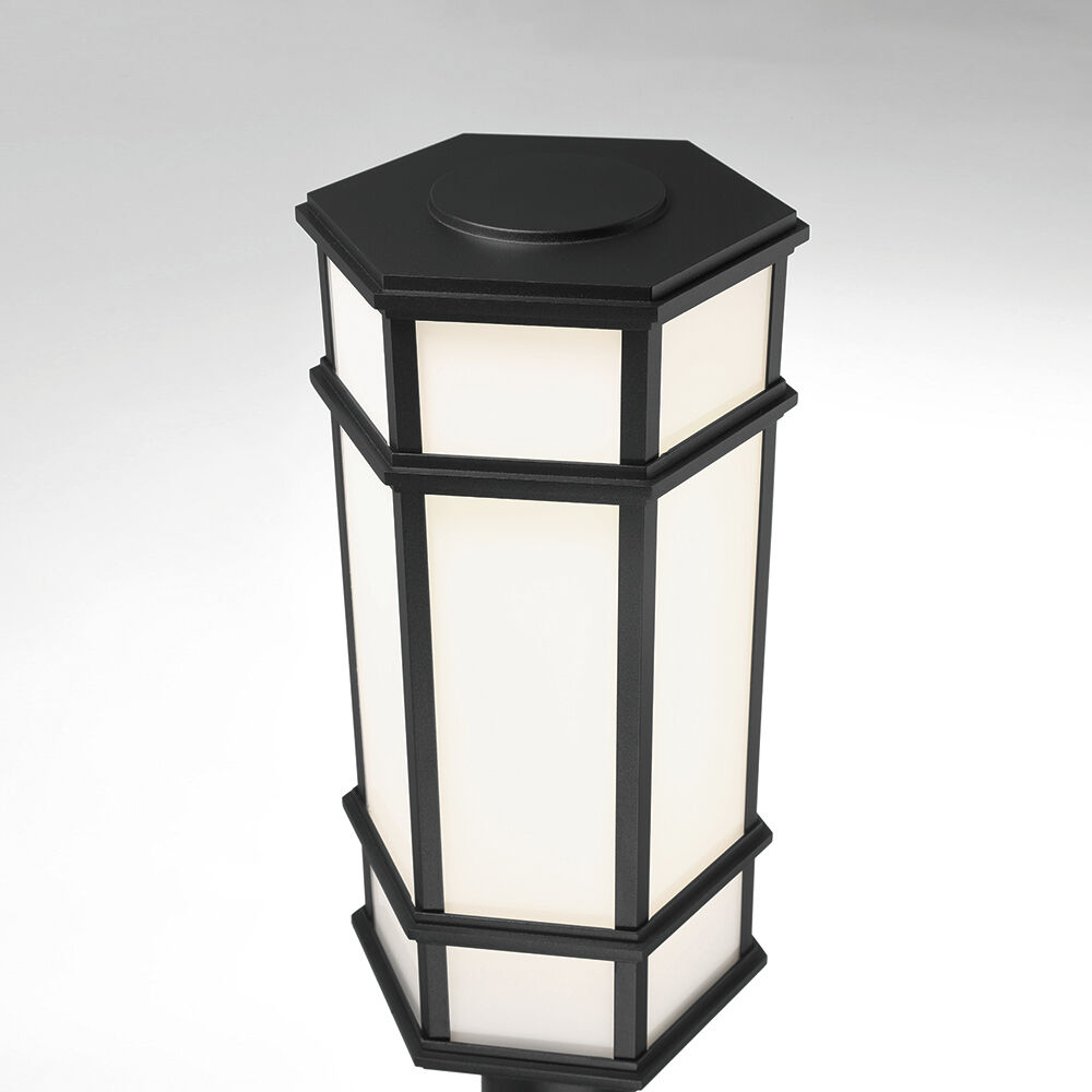 Monte 1 Light 20 inch Satin Black Outdoor LED Post Light