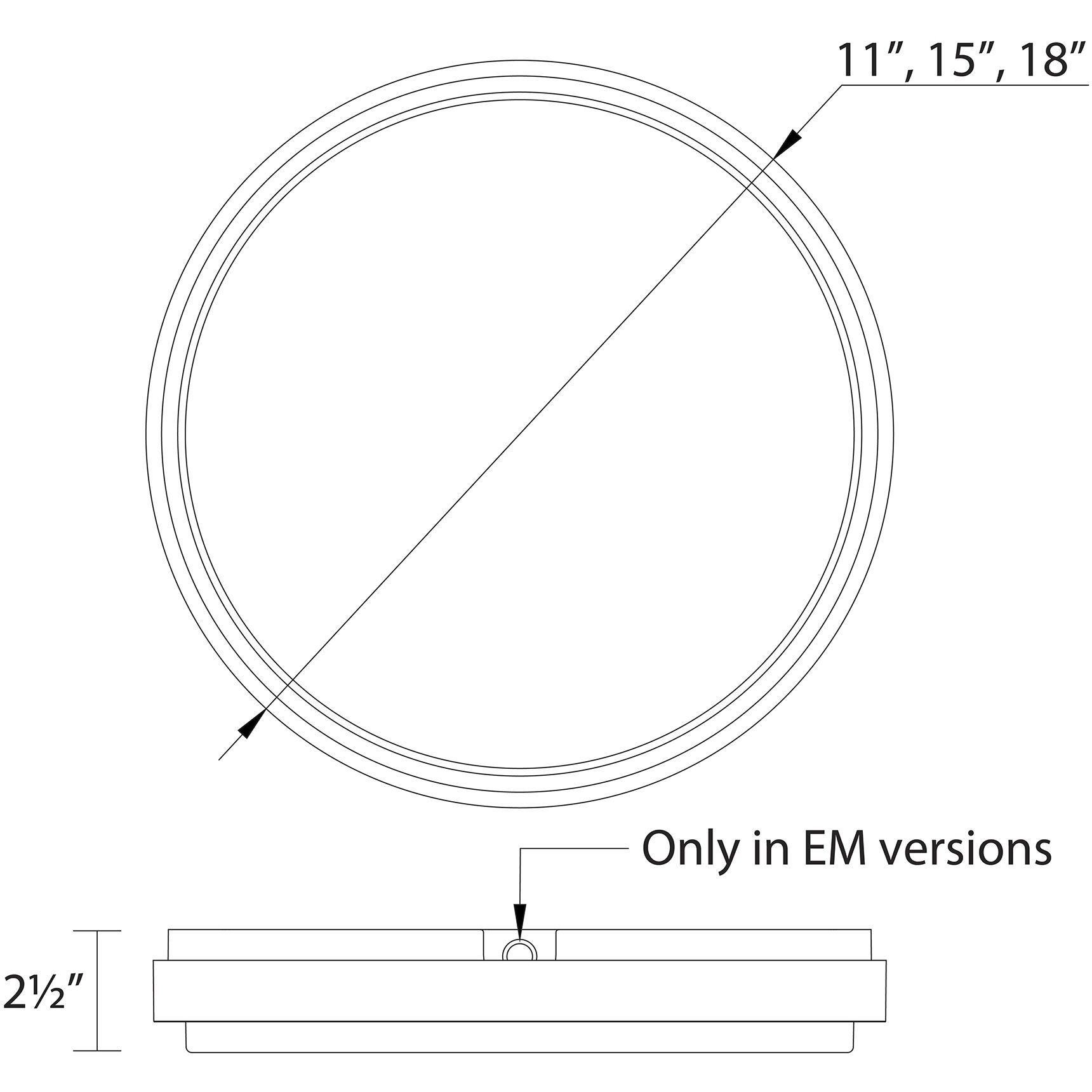 Lithium LED 18.82 inch Brushed Nickel Flush Mount Ceiling Light, WAC Limited
