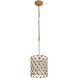 Windsor 1 Light 11.5 inch French Gold and Matte Black Pendant Ceiling Light