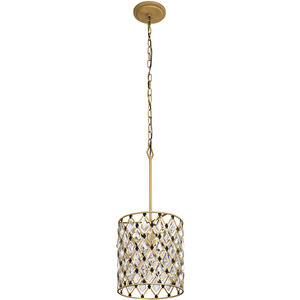 Windsor 1 Light 11.5 inch French Gold and Matte Black Pendant Ceiling Light