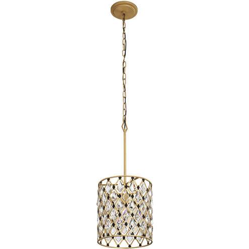 Windsor 1 Light 11.5 inch French Gold and Matte Black Pendant Ceiling Light