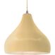 Radiance 1 Light 13.5 inch Brushed Nickel and Muted Yellow Pendant Ceiling Light