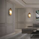 Glamour Wall Sconce Wall Light in 2700K, Aged Brass, dweLED