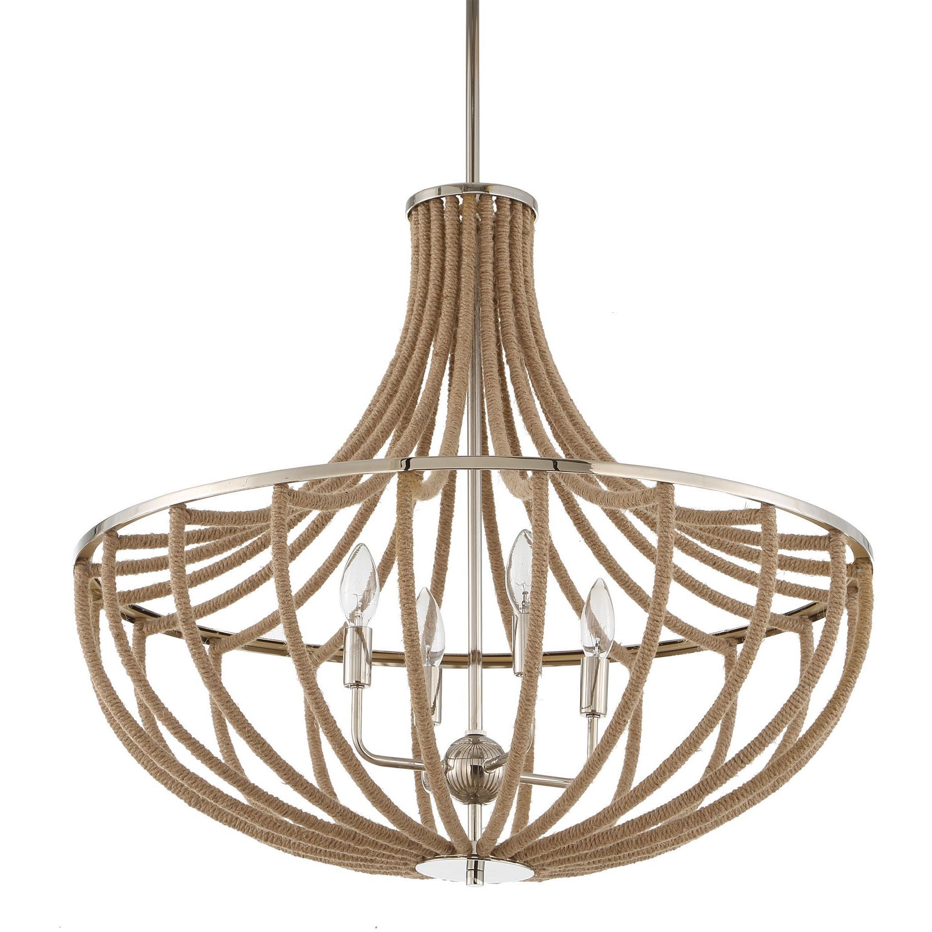 Lovelock 4 Light 27.5 inch Polished Nickel Chandelier Ceiling Light