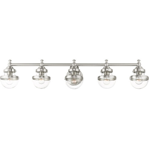 Oldwick 5 Light 42 inch Brushed Nickel Vanity Sconce Wall Light