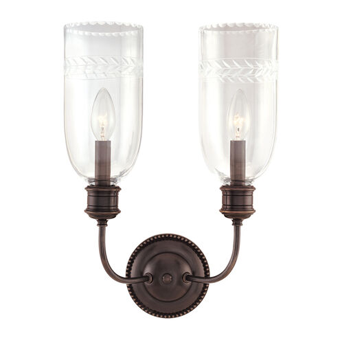 Lafayette 2 Light 12.5 inch Old Bronze Wall Sconce Wall Light
