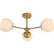Briggs 3 Light 26 inch Brass Flush Mount Ceiling Light
