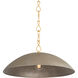Eve 1 Light 24 inch Vintage Gold Leaf and Textured Warm Silver Leaf Pendant Ceiling Light