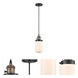 Franklin Restoration Dover LED 5 inch Black Antique Brass Mini Pendant Ceiling Light
