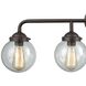 Beckett 4 Light 33 inch Oil Rubbed Bronze Vanity Light Wall Light in Clear Glass