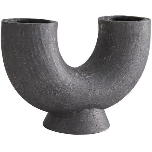 Damien Matte Charcoal Vase