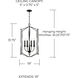 Bentley 4 Light 19 inch Black Iron Foyer Light Ceiling Light