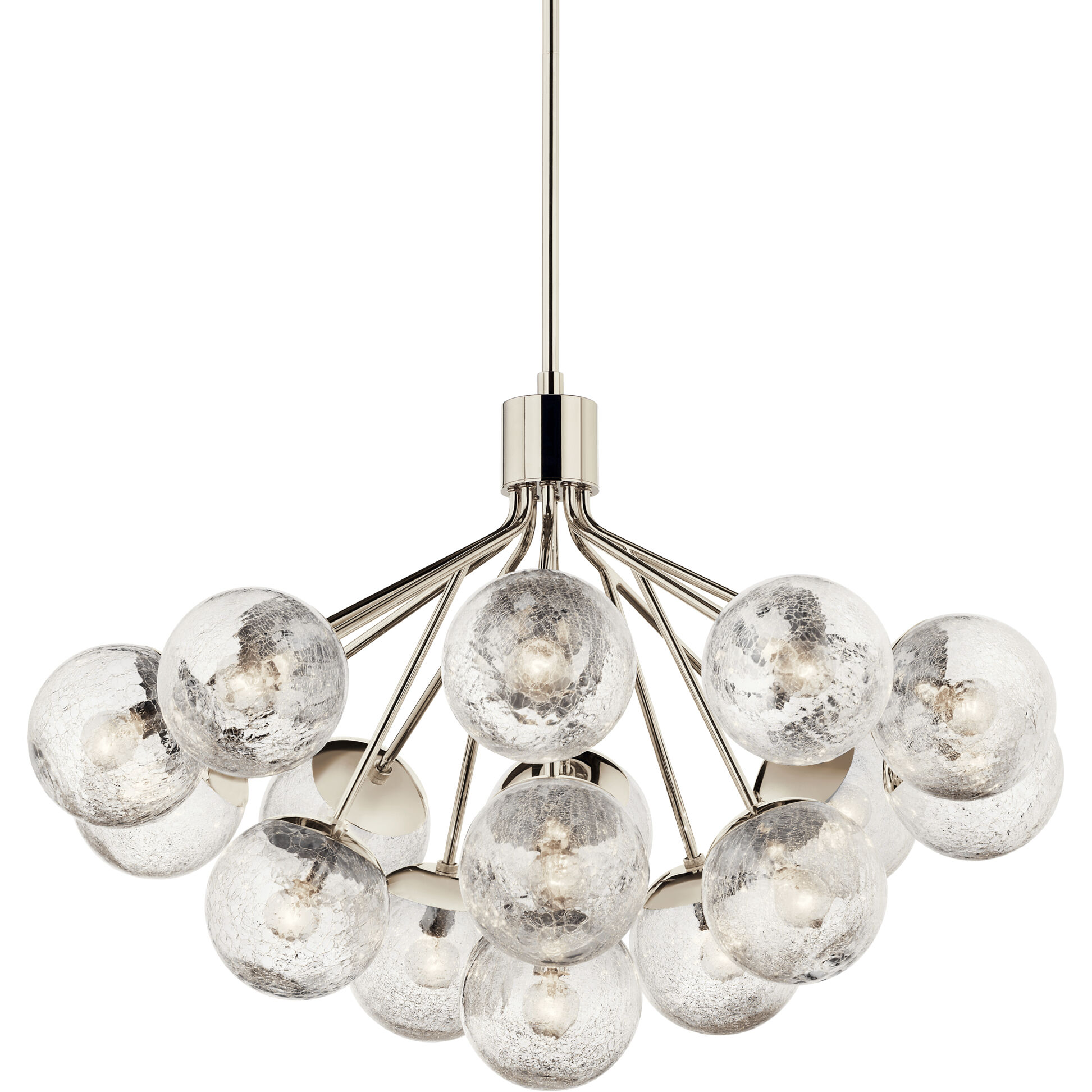 Silvarious 16 Light Polished Nickel Chandelier/Semi Flush Ceiling Light