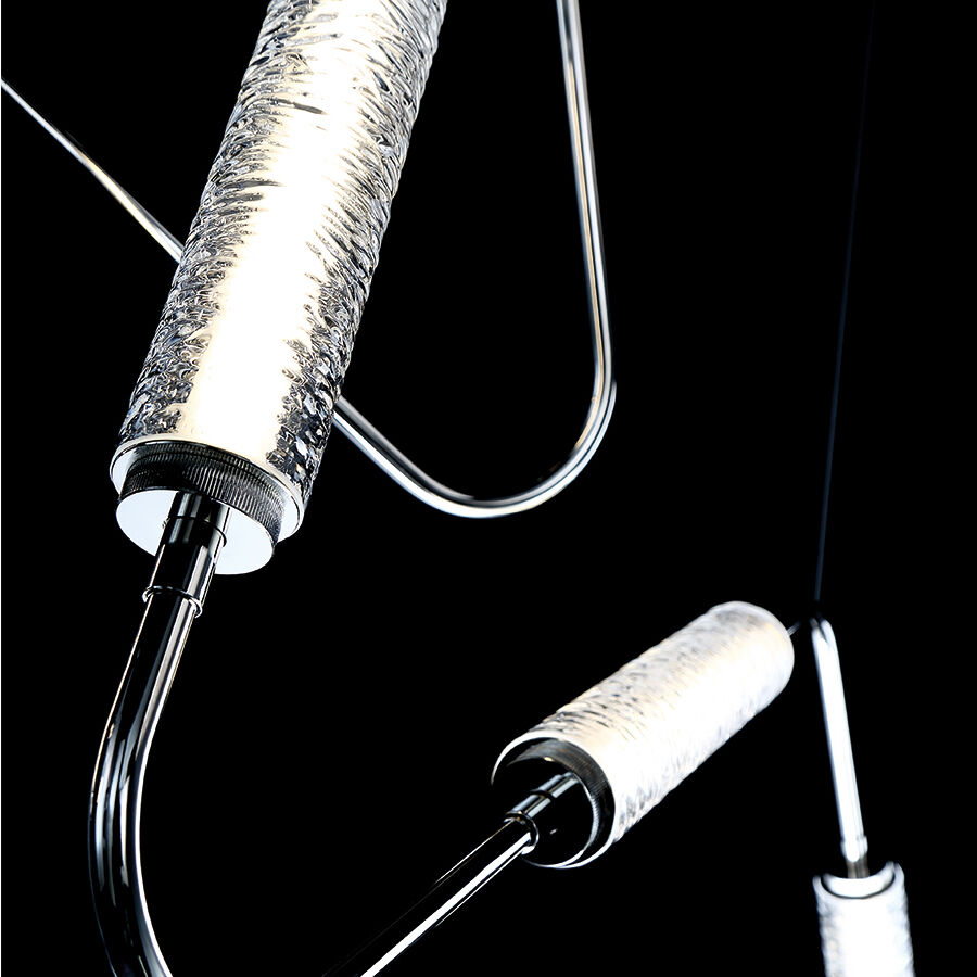 Firefly LED 65 inch Polished Nickel Chandelier Ceiling Light