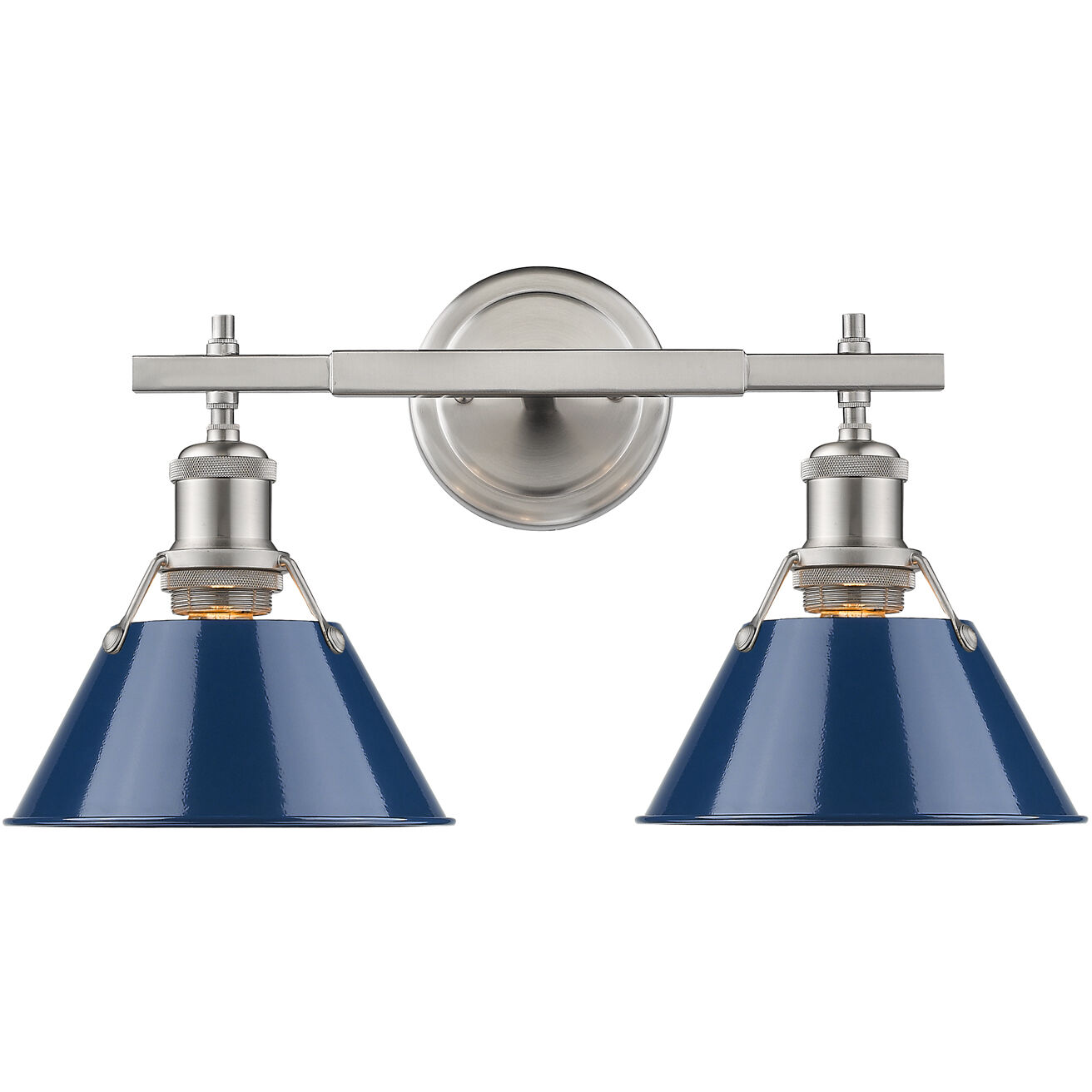 Yep Orwell Vanity Wall Light in Pewter, Navy