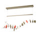 Lily LED 41.1 inch Modern Brass and Satin Red Pendant Ceiling Light in Modern Brass/Satin Red