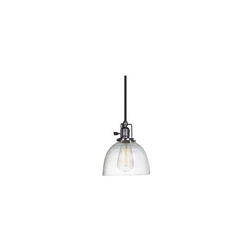 Union Square 1 Light 7 inch Gun Metal Pendant Ceiling Light in Seeded, S5