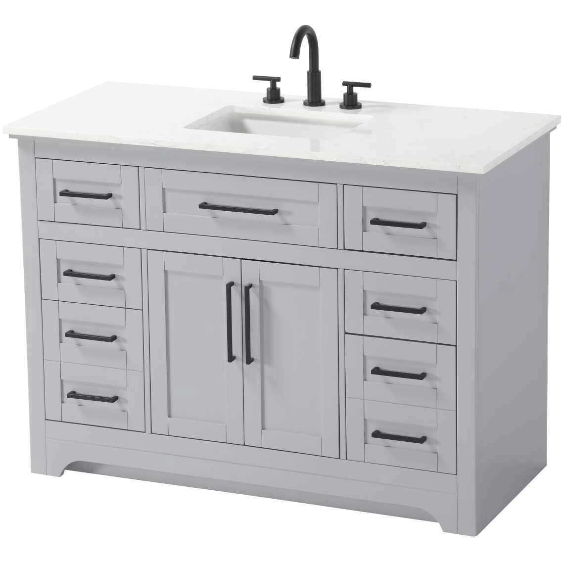 Remington 48 X 35 inch Grey Bathroom Vanity Cabinet