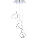 Vornado LED 12 inch Chrome Multi-Light Pendant Ceiling Light, dweLED