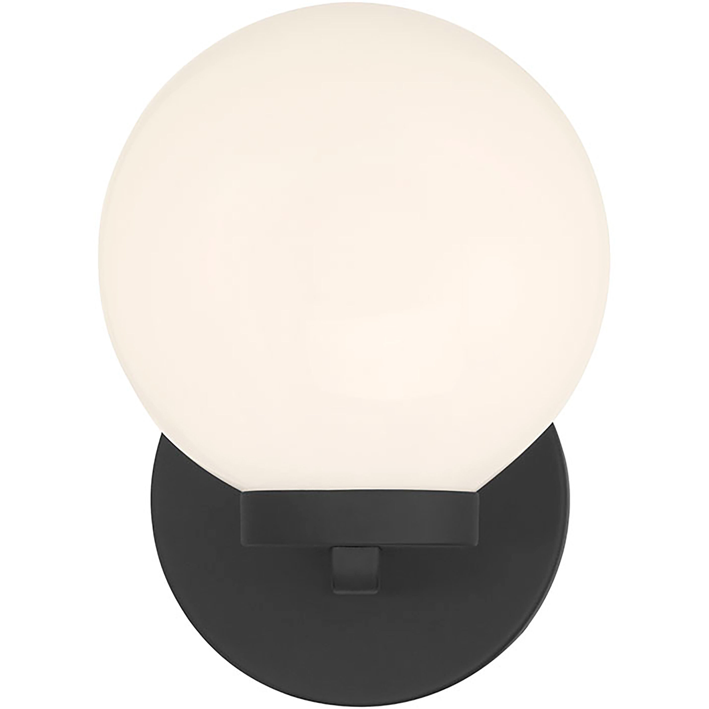Ardeva 1 Light 6 inch Matte Black Wall Sconce Wall Light