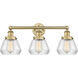Fulton 3 Light 24.5 inch Brushed Brass Bath Vanity Light Wall Light in Clear
