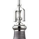 Rutherford 1 Light 9 inch Weathered Zinc with Polished Nickel Mini Pendant Ceiling Light