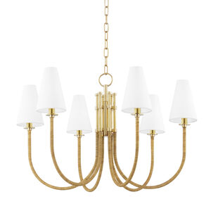 Ripley LED 32 inch Aged Brass Chandelier Ceiling Light