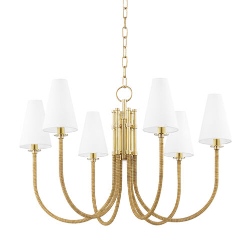 Ripley LED 31.75 inch Aged Brass Chandelier Ceiling Light