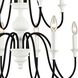 Val de Loire 12 Light 36 inch Textured White with Black Chandelier Ceiling Light