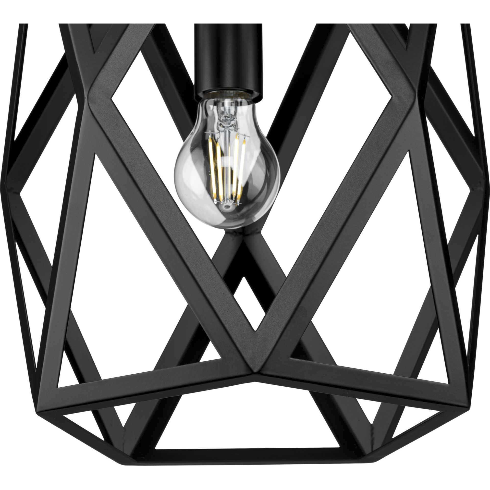 Saucedo 1 Light 12 inch Matte Black Pendant Ceiling Light, Design Series