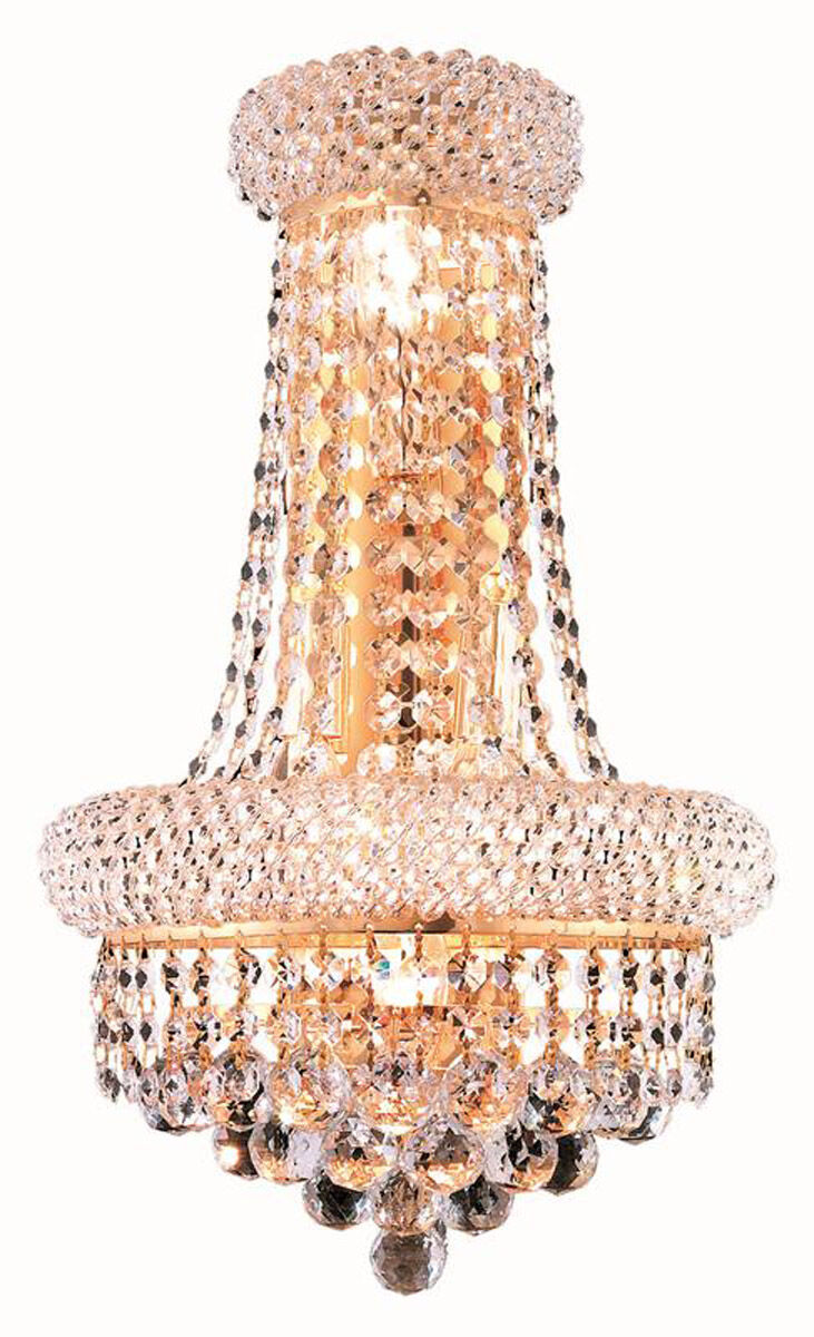 Primo 4 Light 12 inch Gold Wall Sconce Wall Light in Royal Cut