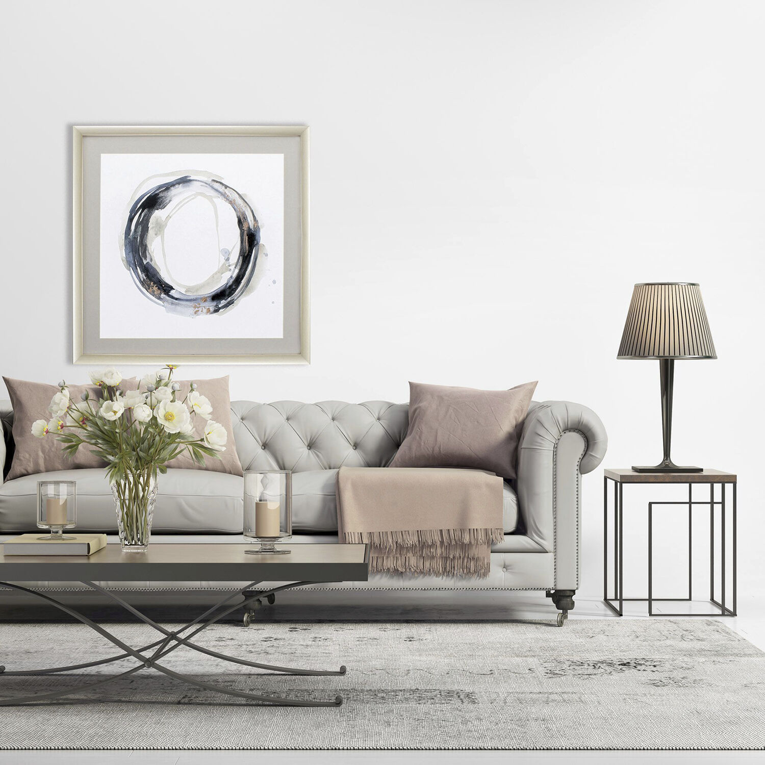 Neutral Revolution Gray and Black and White Framed Art, Propac