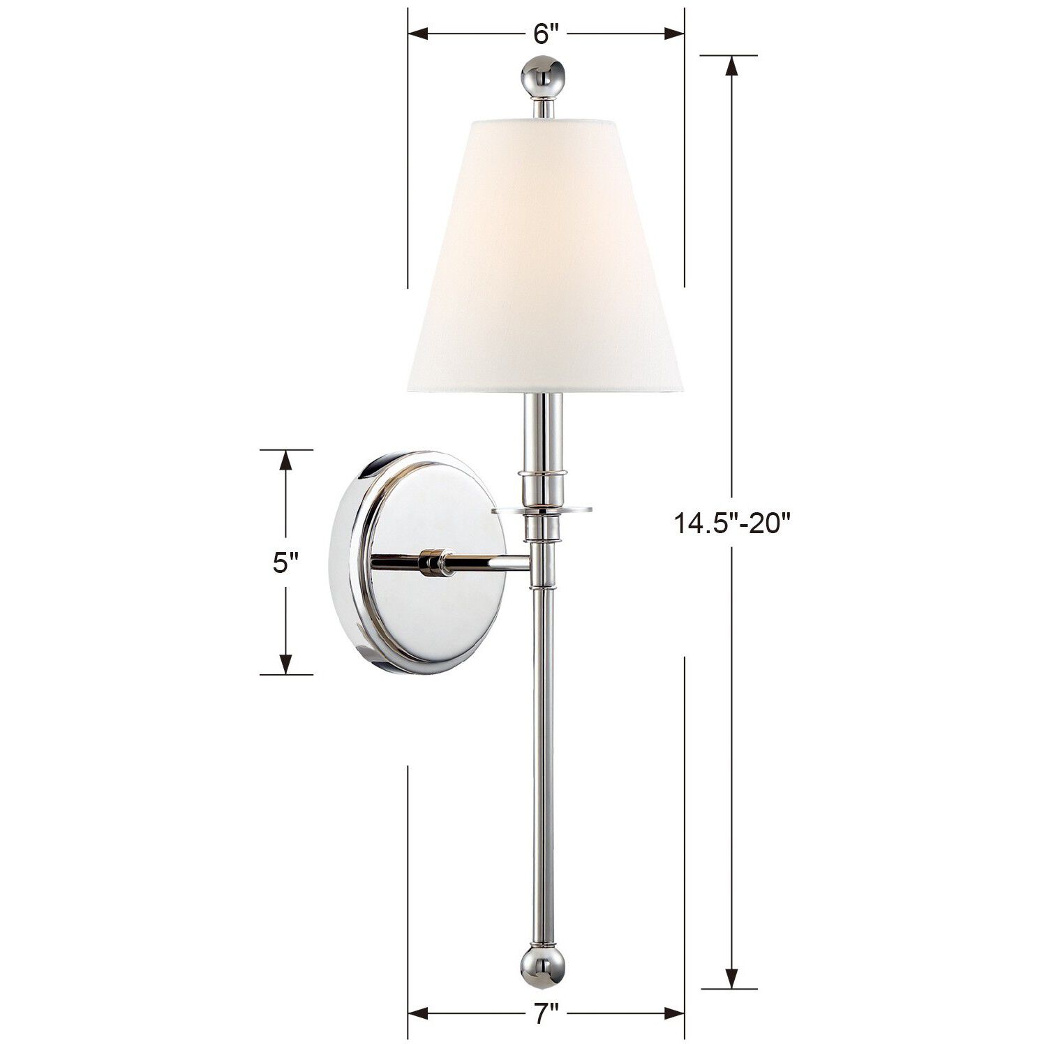 Riverdale Sconce Wall Light in Polished Nickel