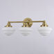 Eastgate 3 Light 23 inch Antique Gold Bathroom Light Wall Light