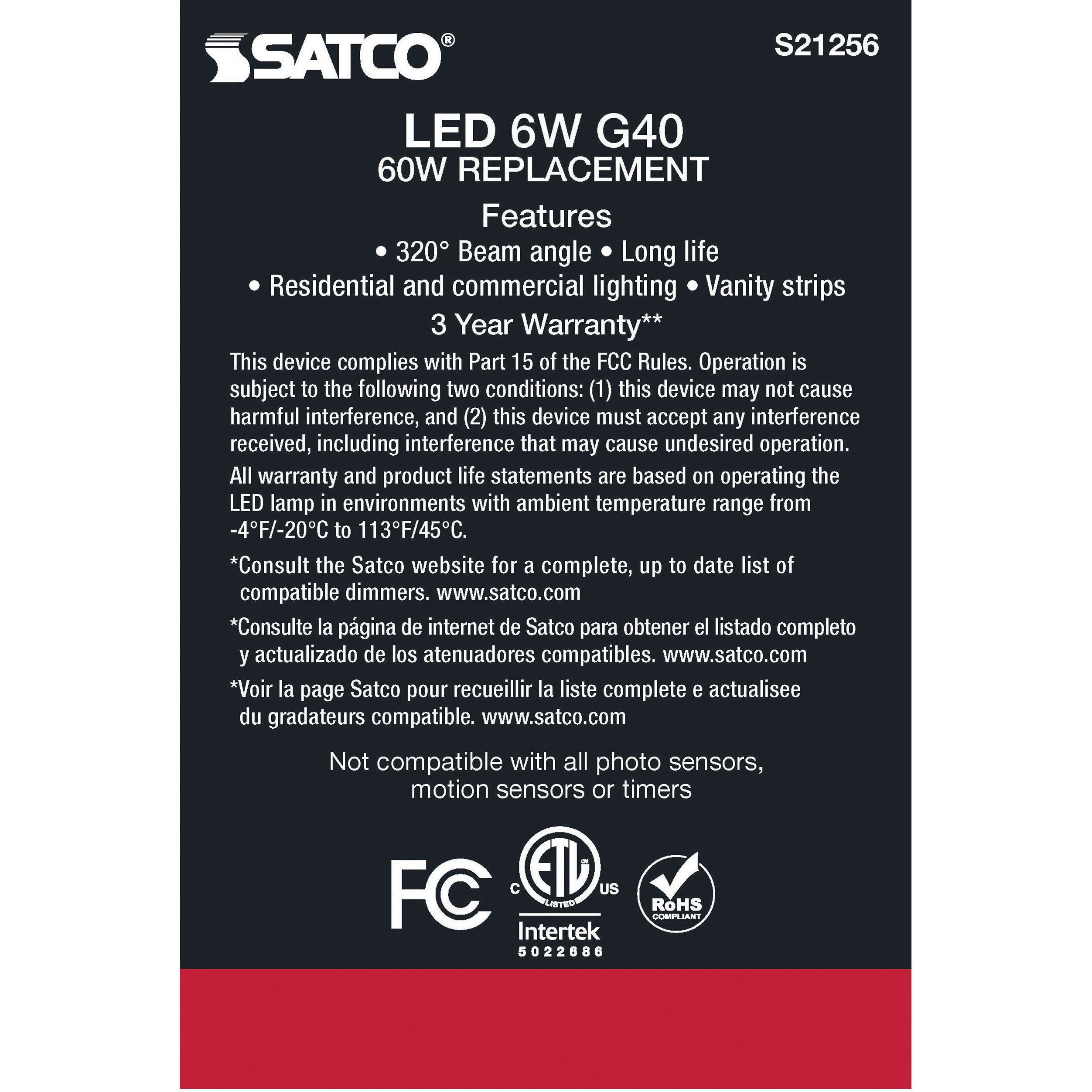 Lumos LED Medium Medium 6.00 watt 3000K LED Filament