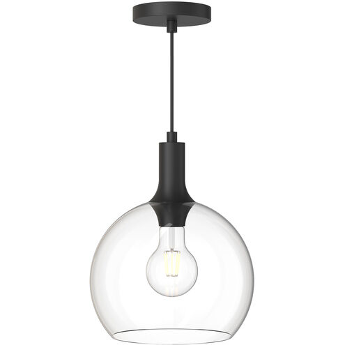 Alora Mood Castilla 1 Light 9.88 inch Matte Black Pendant Ceiling Light in Clear