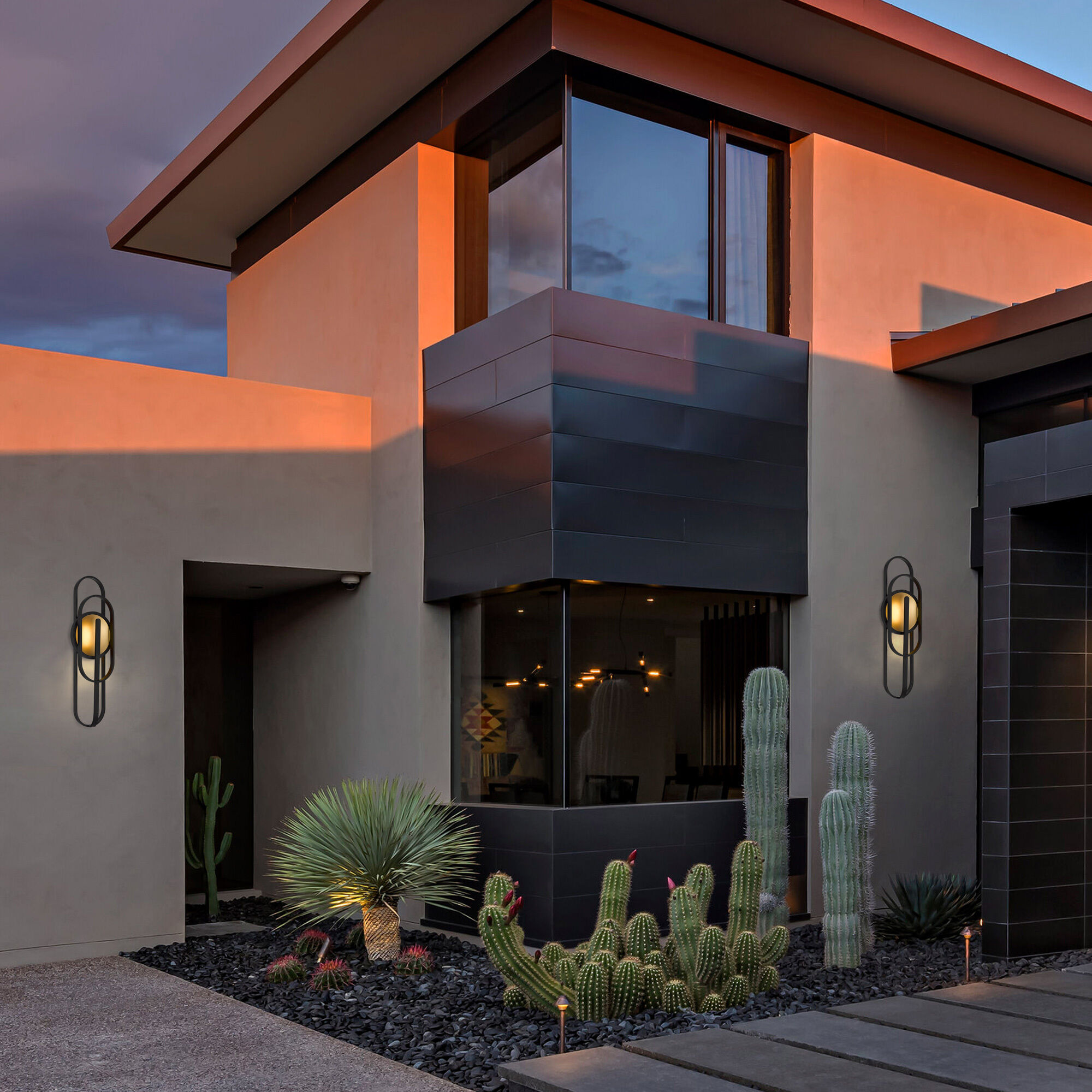 Raymond LED 30 inch Sand Black Outdoor Wall Sconce