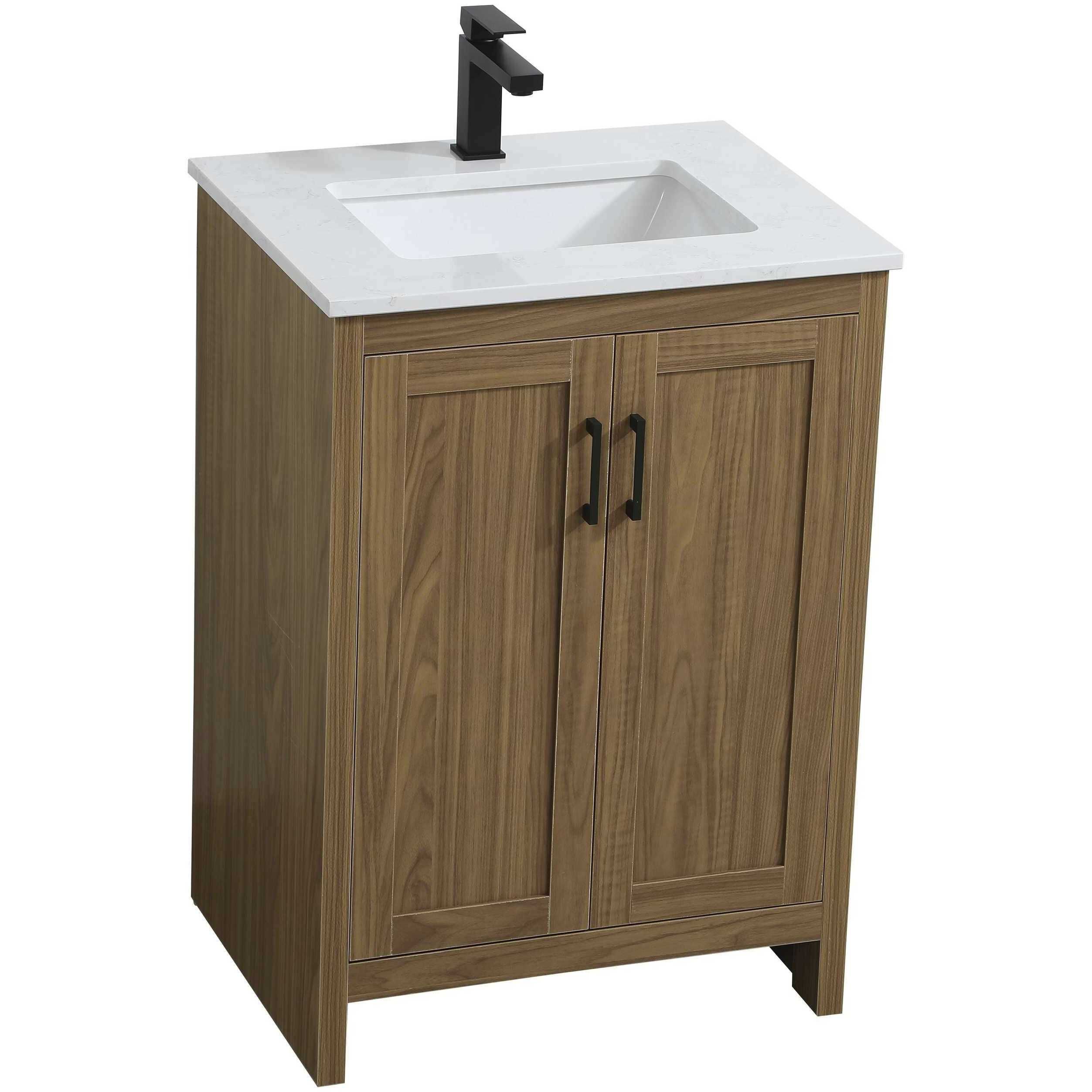 Finnley 24 X 34 inch Walnut Brown Bathroom Vanity Cabinet