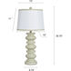 Abbott 30.5 inch 100 watt Pettye Ivory and White Table Lamp Portable Light