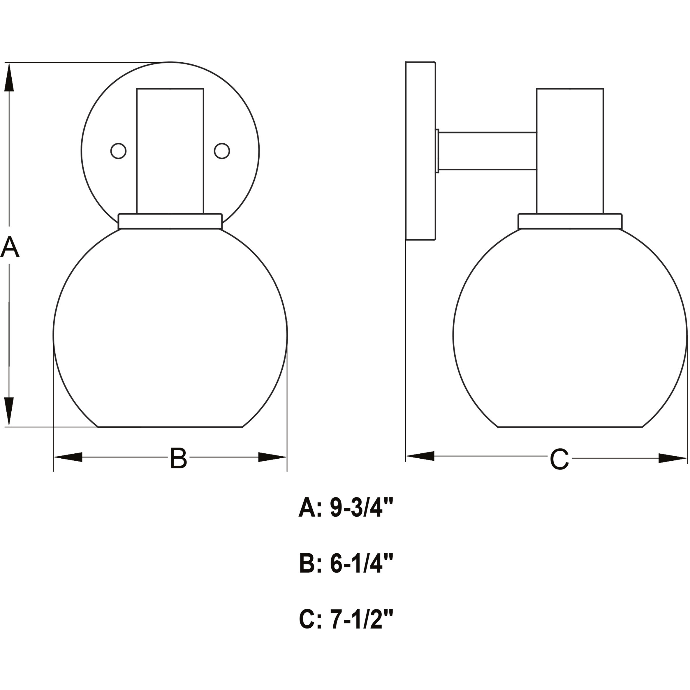 Marshall LED 7.5 inch Matte Black Bathroom Light Wall Light