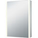 Glow 27.6 X 19.7 inch Mirror with Brushed Aluminum Wall Mirror Cabinet