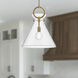 Alora Mood Emerson Pendant Ceiling Light in Aged Gold, Clear Glass