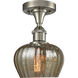 Ballston Fenton 1 Light 7 inch Brushed Satin Nickel Semi-Flush Mount Ceiling Light in Mercury Glass, Ballston