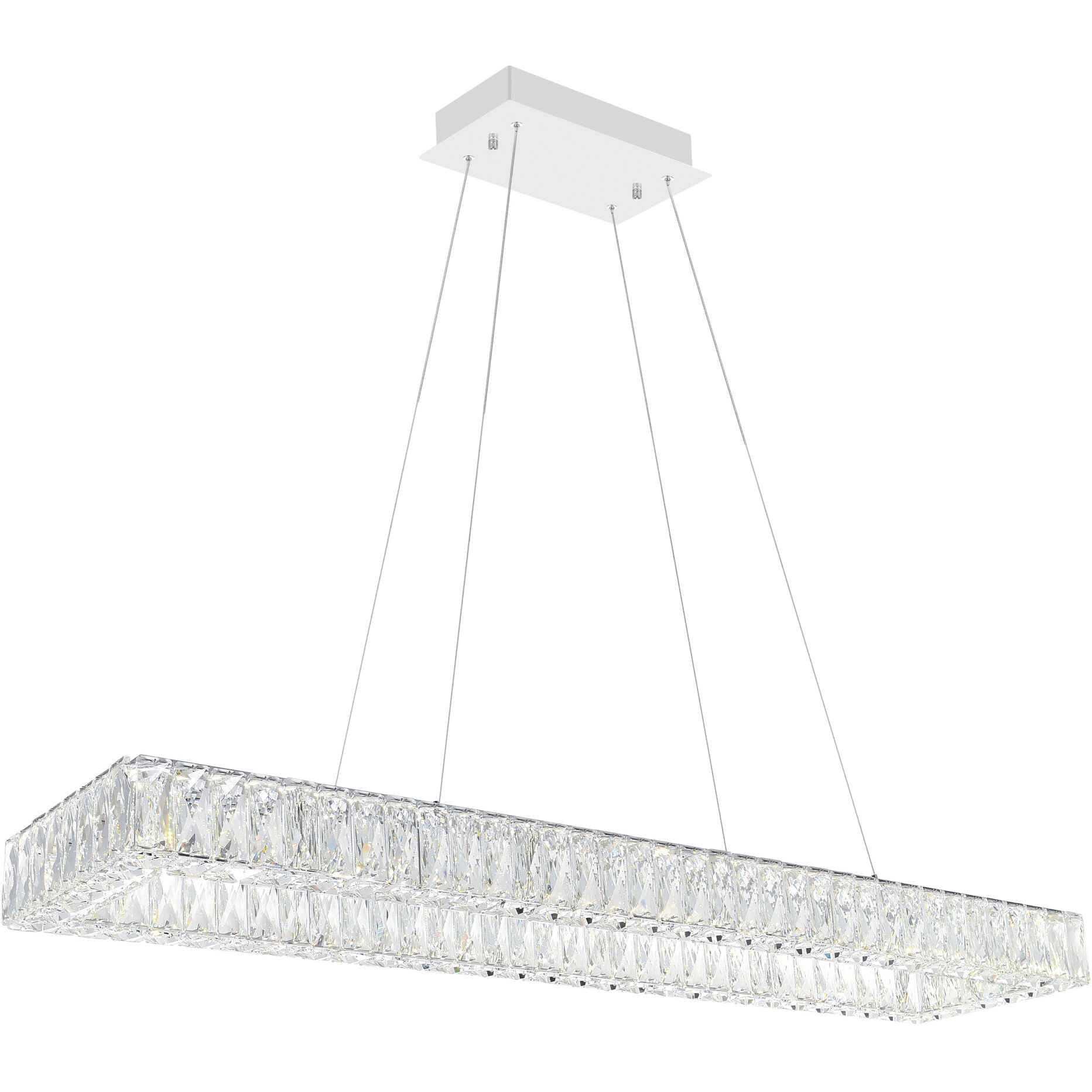 Felicity LED 44 inch Chrome Pool Table Light Ceiling Light