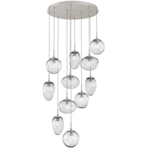 Cosmos LED LED 37.8 inch Beige Silver Chandelier Ceiling Light, Round Multi-Port