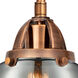 Nouveau 2 Fulton 2 Light 15 inch Antique Copper Bath Vanity Light Wall Light in Plated Smoke Glass